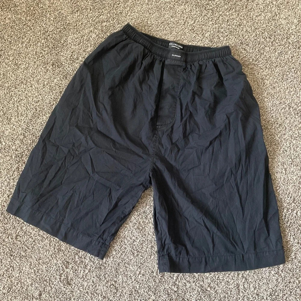 Balenciaga Homewear Boxer Shorts Mens IT 46 Black Cotton Made in Italy